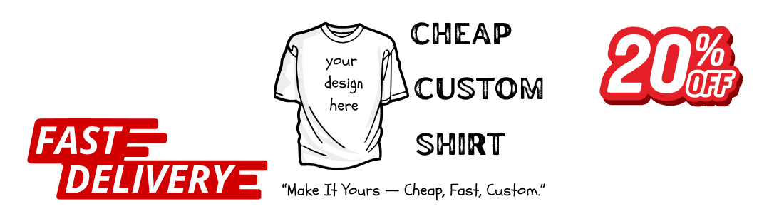Banner for cheap custom shirt